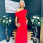 Vienna Occasion Maxi Mech Dress Red
