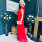 Vienna Occasion Maxi Mech Dress Red