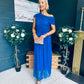 Vienna Occasion Maxi Mech Dress Cobalt