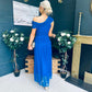 Vienna Occasion Maxi Mech Dress Cobalt