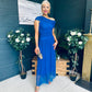 Vienna Occasion Maxi Mech Dress Cobalt