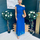 Vienna Occasion Maxi Mech Dress Cobalt