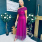 Vienna Occasion Maxi Mech Dress Violet