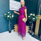 Vienna Occasion Maxi Mech Dress Violet