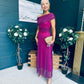 Vienna Occasion Maxi Mech Dress Violet