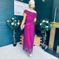 Vienna Occasion Maxi Mech Dress Violet