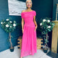 Vienna Occasion Maxi Mech Dress Pink