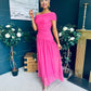 Vienna Occasion Maxi Mech Dress Pink