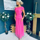 Vienna Occasion Maxi Mech Dress Pink