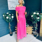 Vienna Occasion Maxi Mech Dress Pink
