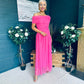 Vienna Occasion Maxi Mech Dress Pink