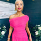 Vienna Occasion Maxi Mech Dress Pink