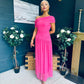 Vienna Occasion Maxi Mech Dress Pink