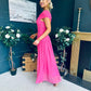 Vienna Occasion Maxi Mech Dress Pink