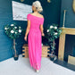 Vienna Occasion Maxi Mech Dress Pink