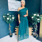 Vienna Occasion Maxi Mech Dress Forest