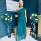 Vienna Occasion Maxi Mech Dress Forest