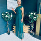 Vienna Occasion Maxi Mech Dress Forest