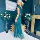 Vienna Occasion Maxi Mech Dress Forest