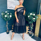 Suzan Occasion Tulle Midi Dress Black