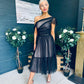 Suzan Occasion Tulle Midi Dress Black