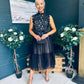 Annabelle Occasion Tulle Midi Dress Black
