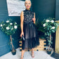 Annabelle Occasion Tulle Midi Dress Black