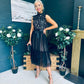 Annabelle Occasion Tulle Midi Dress Black