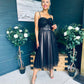 Maire Occasion Tulle Midi Dress Black