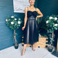 Maire Occasion Tulle Midi Dress Black