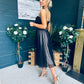Maire Occasion Tulle Midi Dress Black
