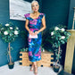 Jasmin Detailed Midi Dress Navy