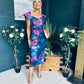 Jasmin Detailed Midi Dress Navy