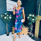 Jasmin Detailed Midi Dress Navy