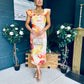 Jasmin Detailed Midi Dress Yellow