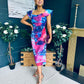 Jasmin Detailed Midi Dress Pink