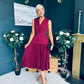 Agatha Detailed Midi Dress Berry