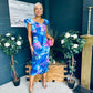 Jasmin Detailed Midi Dress Blue