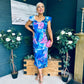 Jasmin Detailed Midi Dress Blue