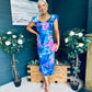Jasmin Detailed Midi Dress Blue