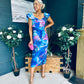 Jasmin Detailed Midi Dress Blue