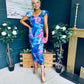 Jasmin Detailed Midi Dress Blue