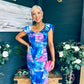 Jasmin Detailed Midi Dress Blue