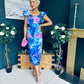 Jasmin Detailed Midi Dress Blue