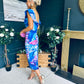 Jasmin Detailed Midi Dress Blue