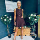 Penelopie Tailored Pleated Mini Dress Coco