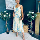 Bronagh Detailed Midi Dress Floral Yellow/Blue