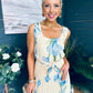 Bronagh Detailed Midi Dress Floral Yellow/Blue