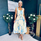 Bronagh Detailed Midi Dress Floral Yellow/Blue