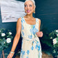 Bronagh Detailed Midi Dress Floral Yellow/Blue